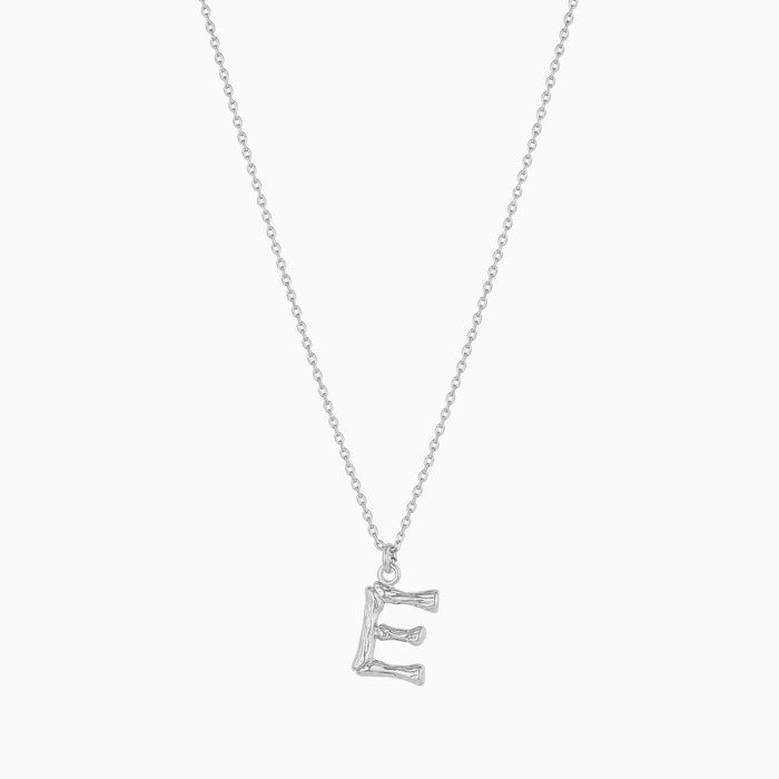 Textured Initial Necklace