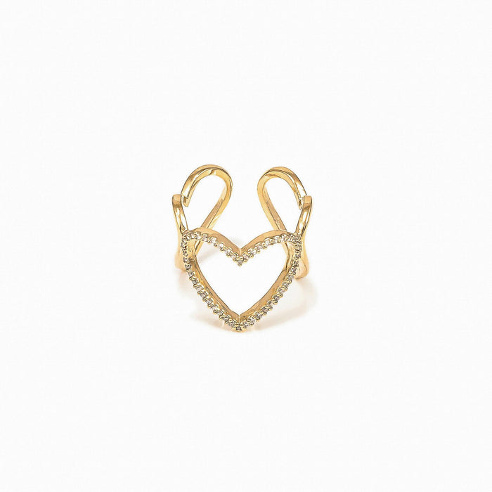 Mae Triple Heart Statement Ring