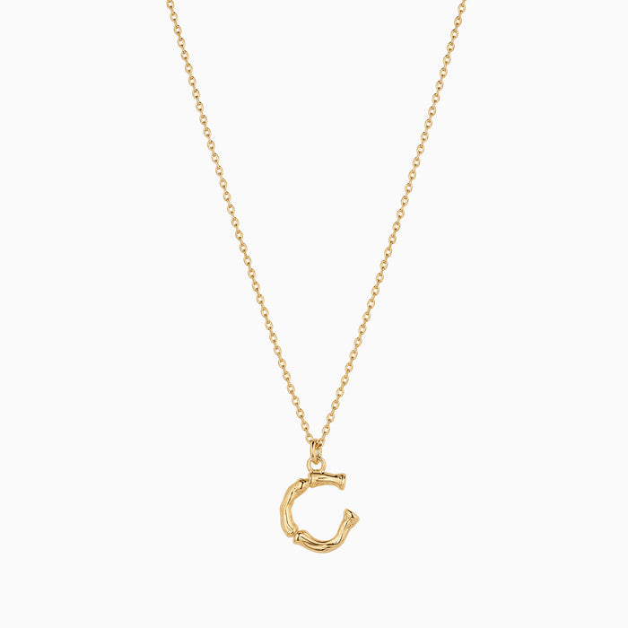 Textured Initial Necklace