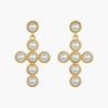 Victoria Cross Pearl Earrings