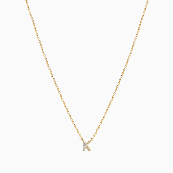 Crystal Initial Necklace