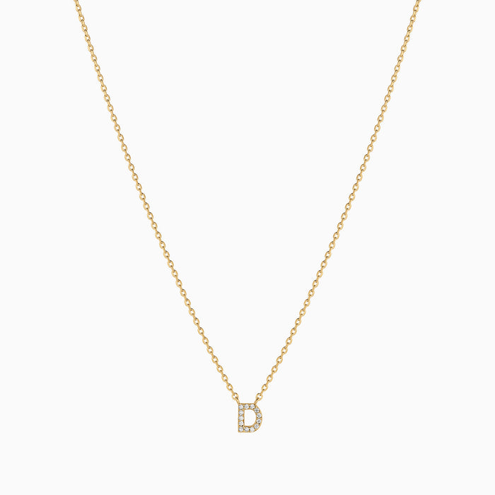 Crystal Initial Necklace