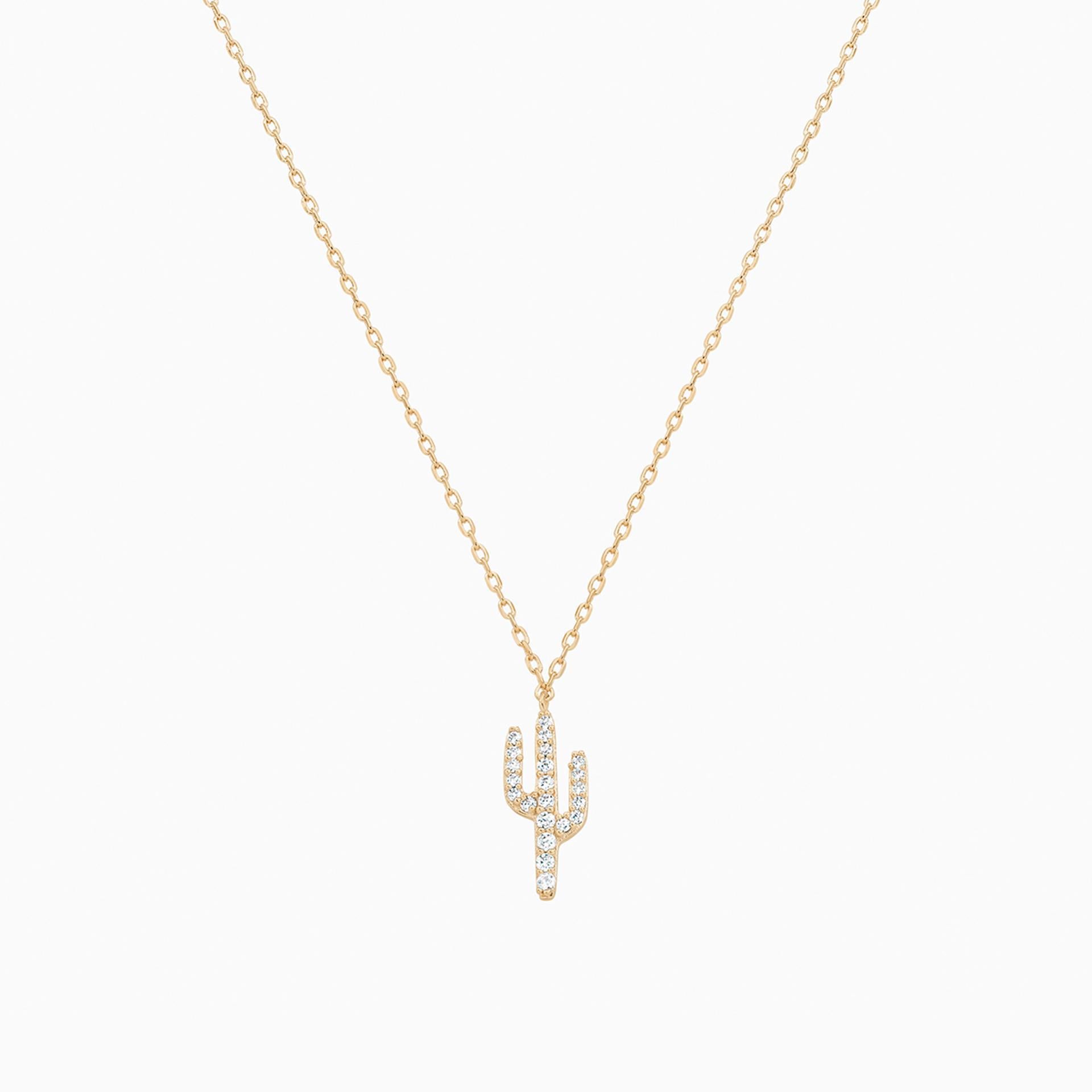 Stick Together Dainty Cactus Necklace