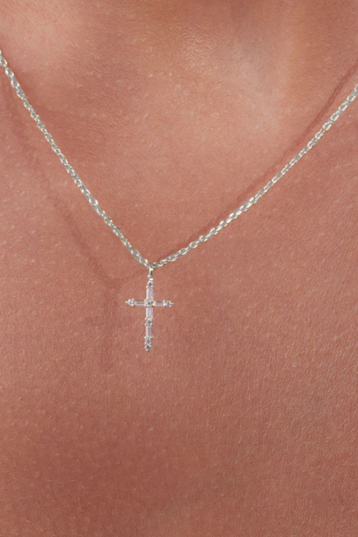 Iris Cross Necklace
