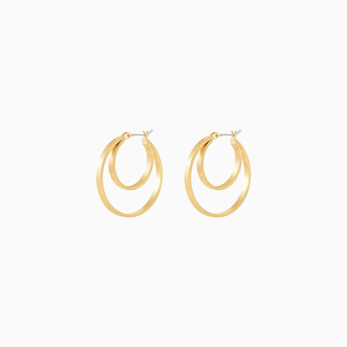 April Double Hoop Earrings