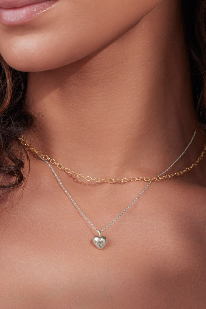 Puffed Heart Necklace