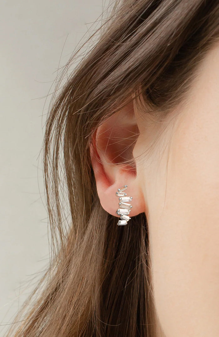 Clara Abstract Crystal Stud Earrings
