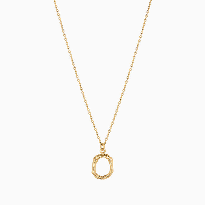 Textured Initial Necklace
