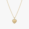 Textured Heart Pendant Necklace