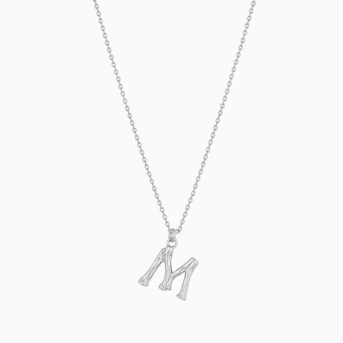 Textured Initial Necklace