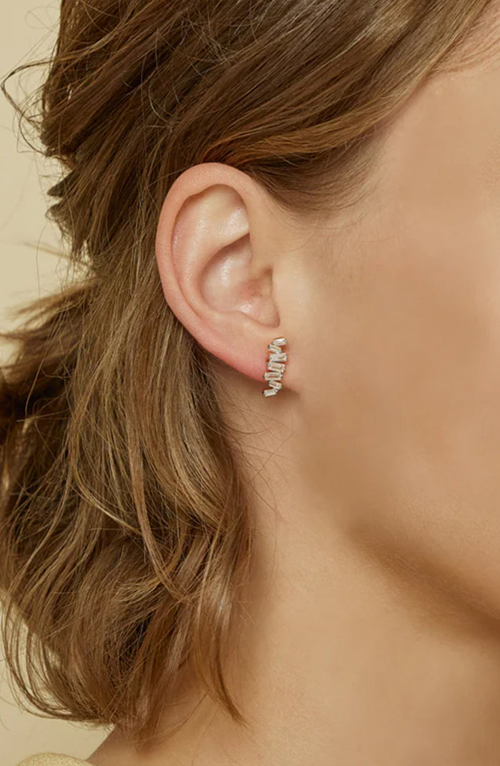 Clara Abstract Crystal Stud Earrings