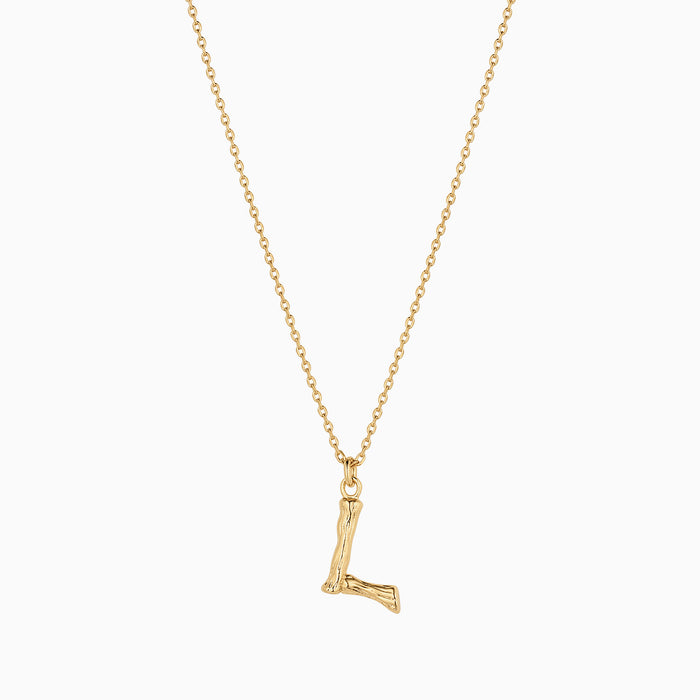 Textured Initial Necklace