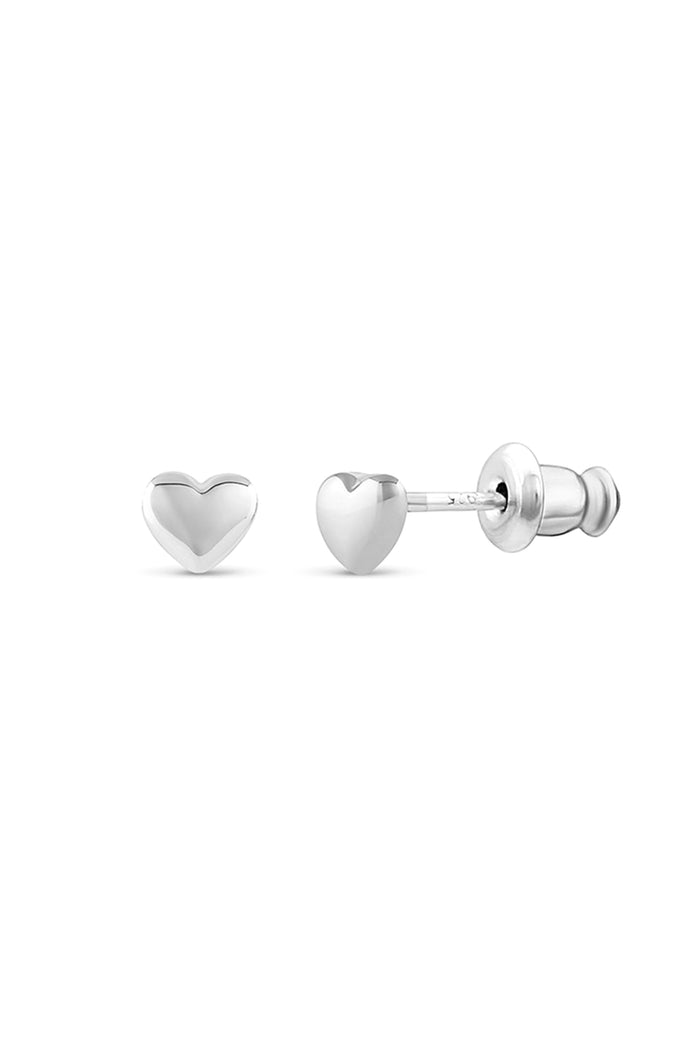 Mini Puffed Heart Stud Earrings