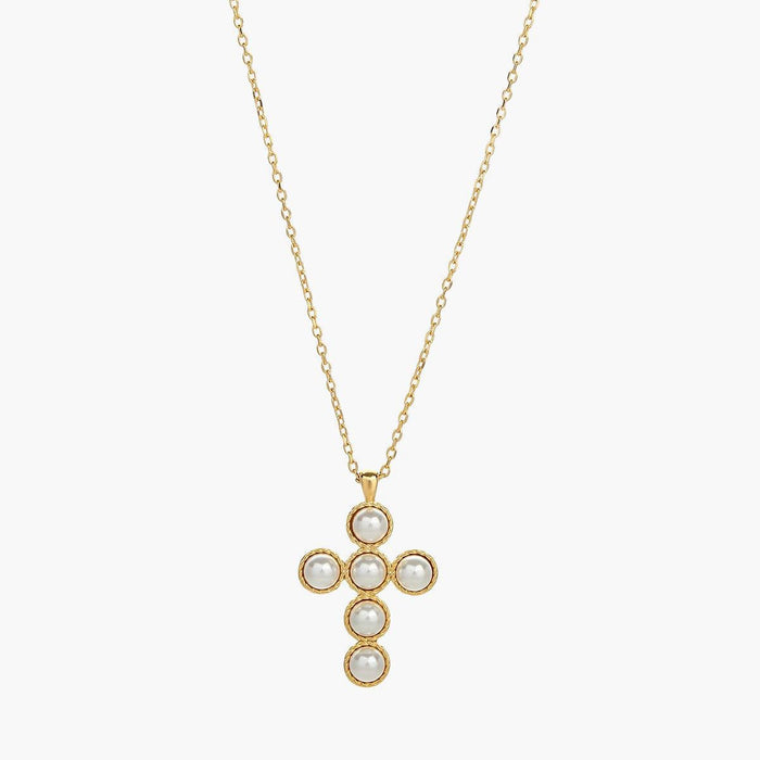 Victoria Cross Pearl Necklace