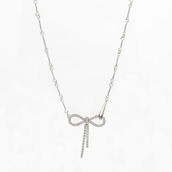 Camélie Crystal Bow Necklace alternate view