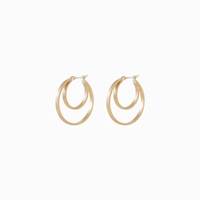 April Double Hoop Earrings