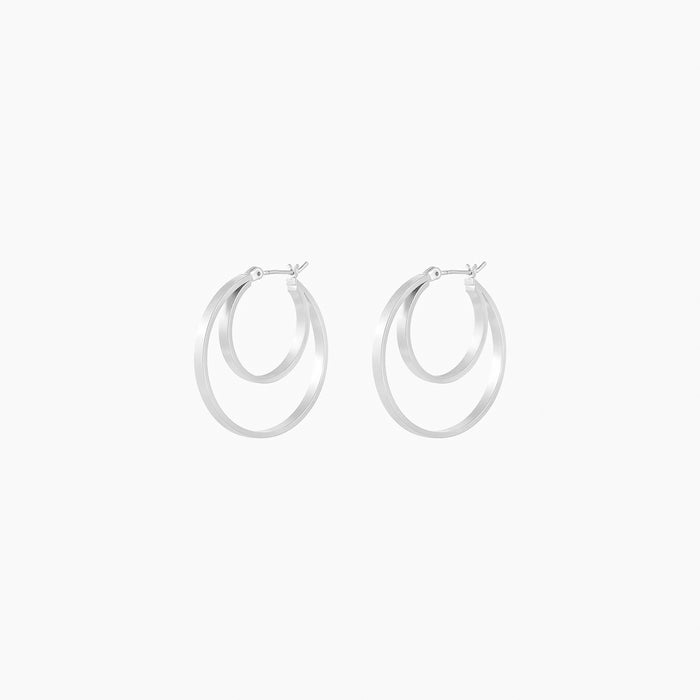 April Double Hoop Earrings