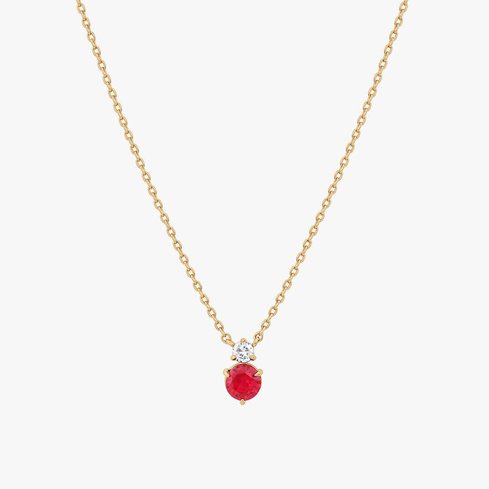 Deux Birthstone Necklace