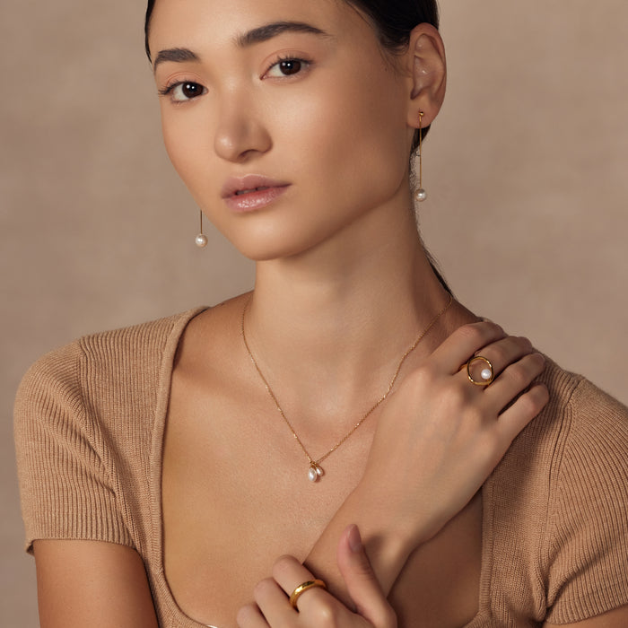 Dangled Pearl Earrings