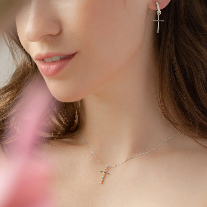 Ariel Mismatching Cross Earrings