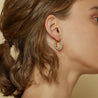 Fleur Pearl Hoop Earrings