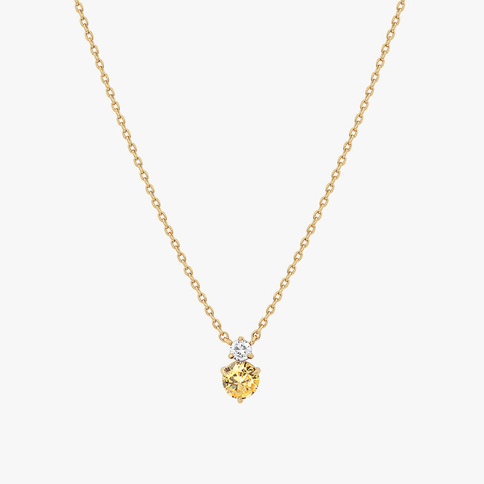 Deux Birthstone Necklace