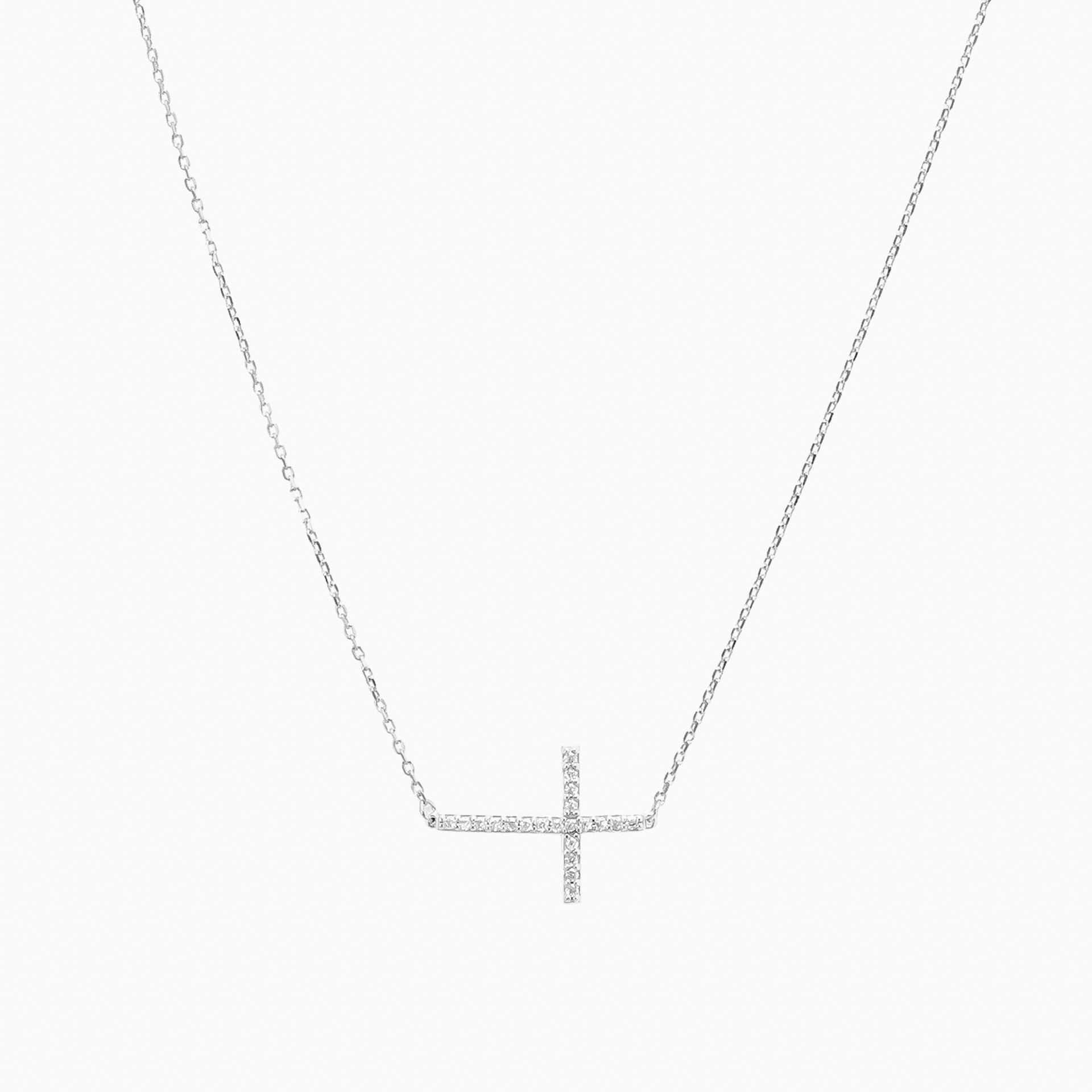 Horizontal cross necklace Clearance