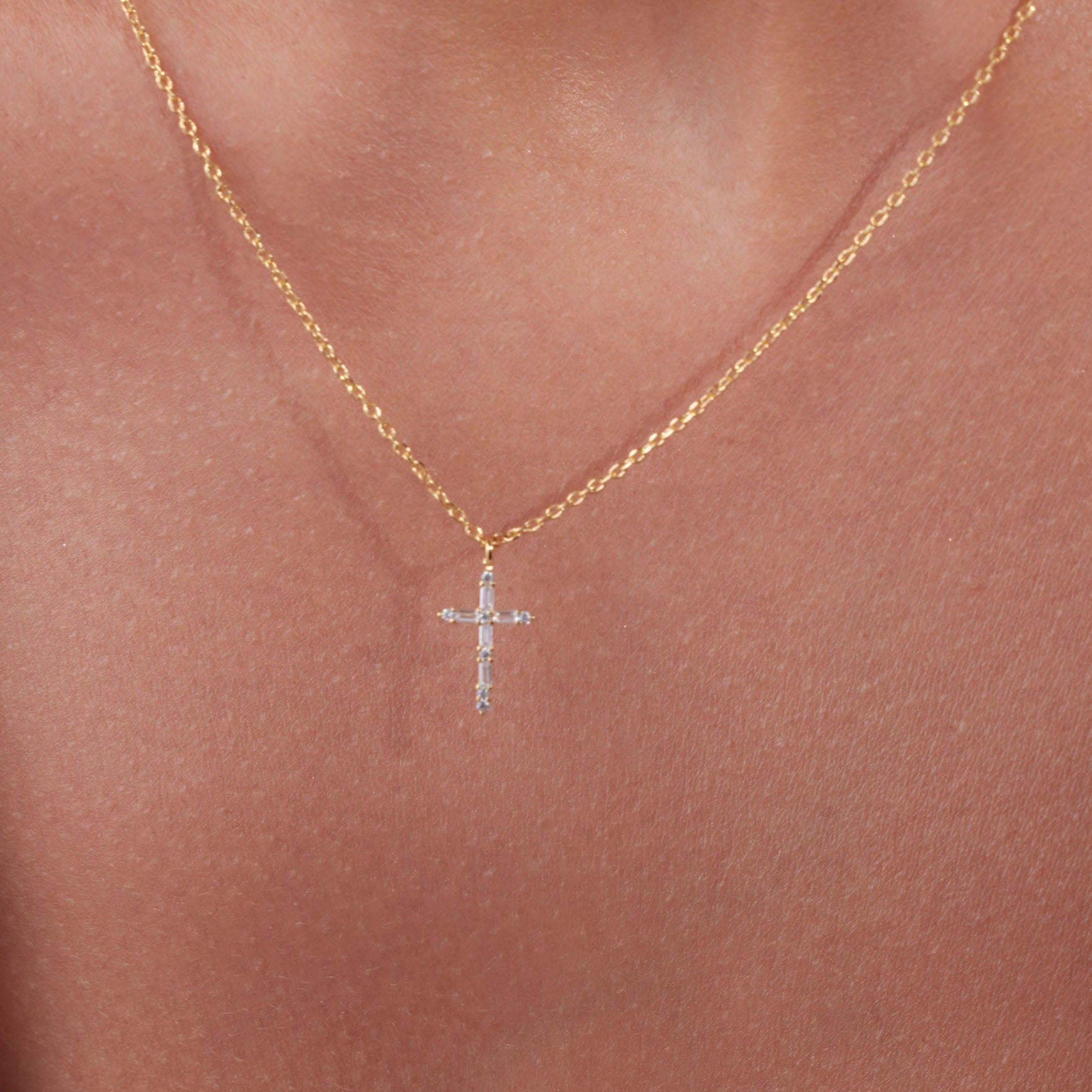 Iris Cross Necklace – Bearfruit Jewelry