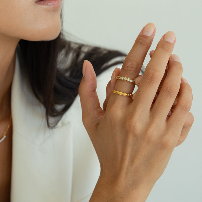 Shining Elegance Ring Duo Set