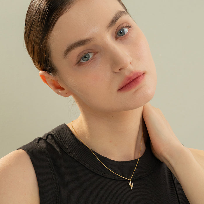 Crystal Cactus Necklace