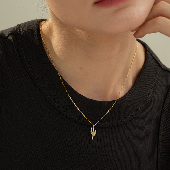 Crystal Cactus Necklace