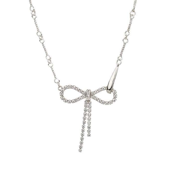 Camélie Crystal Bow Necklace