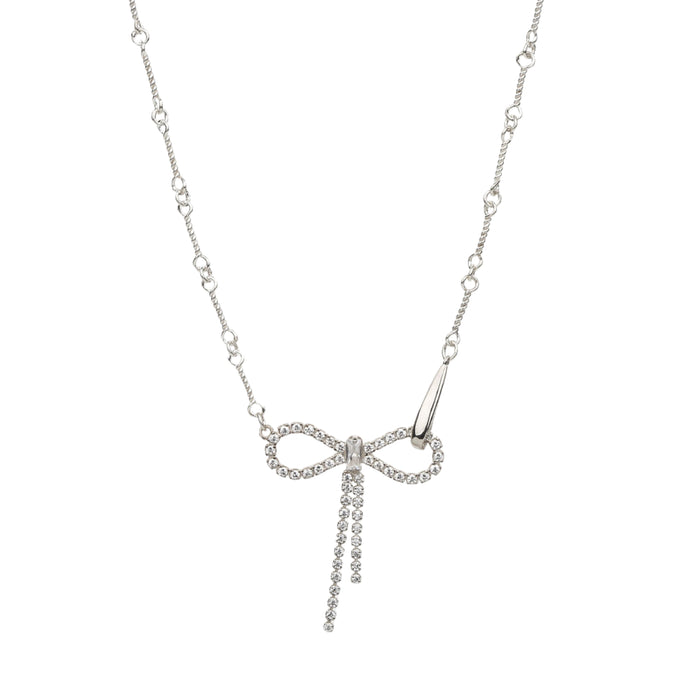Camélie Crystal Bow Necklace