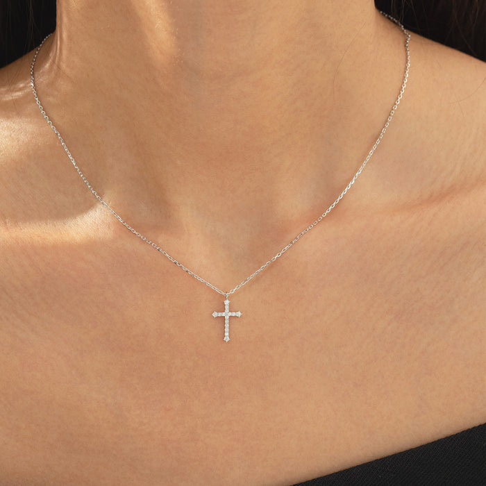 Lisette Crystal Cross Necklace
