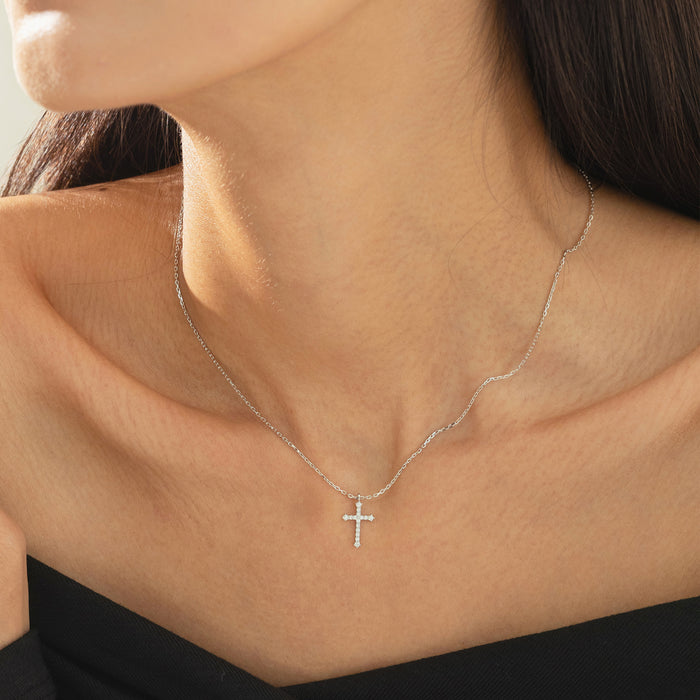 Lisette Crystal Cross Necklace