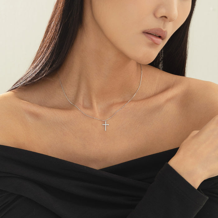 Lisette Crystal Cross Necklace