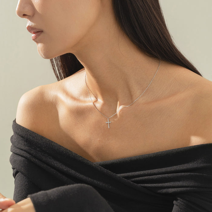 Lisette Crystal Cross Necklace