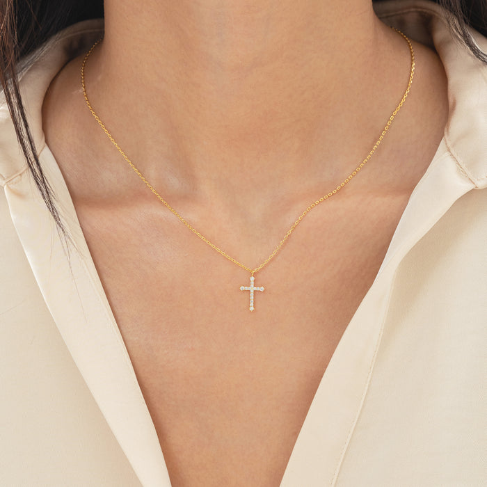 Lisette Crystal Cross Necklace