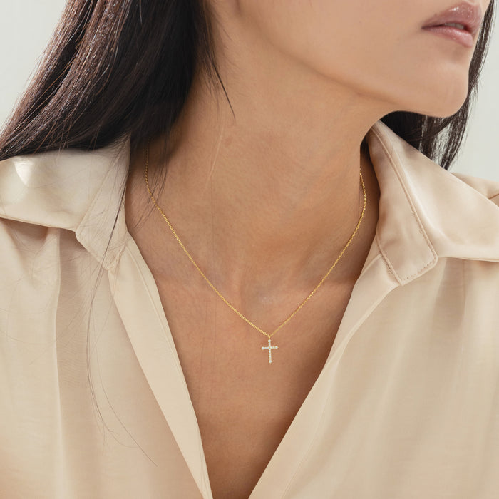 Lisette Crystal Cross Necklace