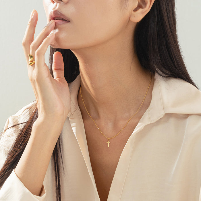 Marielle Mini Cross Necklace