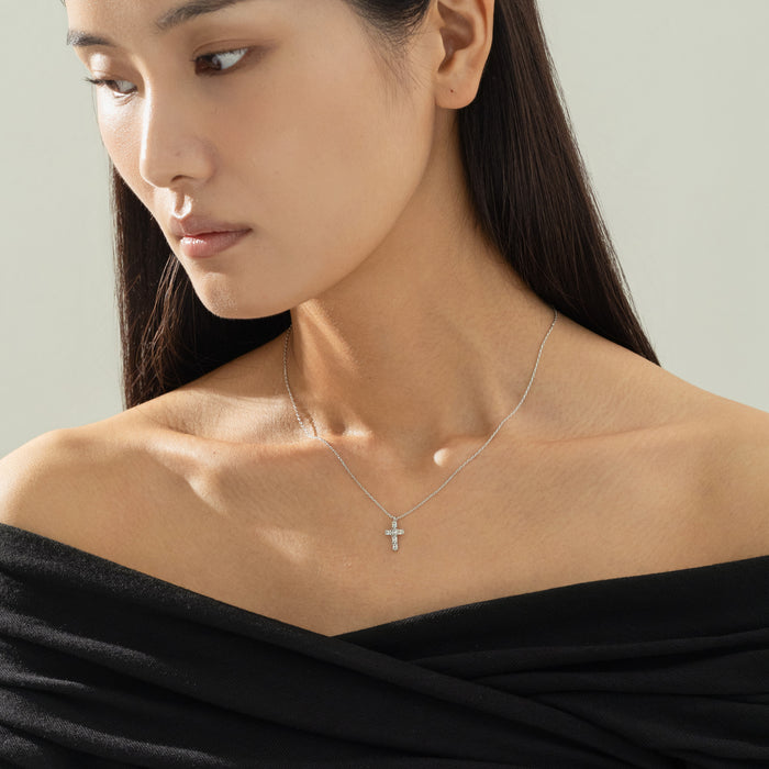Evelina Crystal Cross Necklace