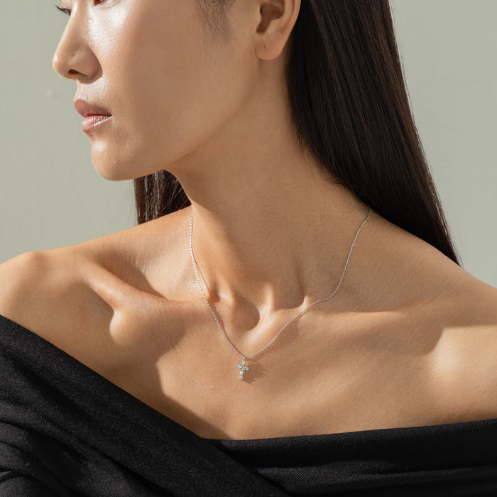 Evelina Crystal Cross Necklace