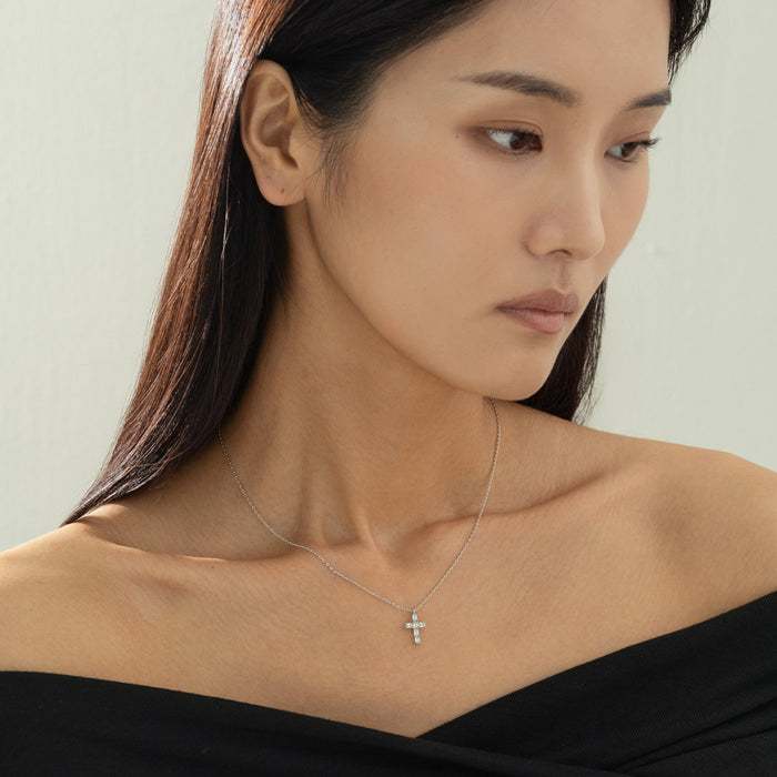 Evelina Crystal Cross Necklace
