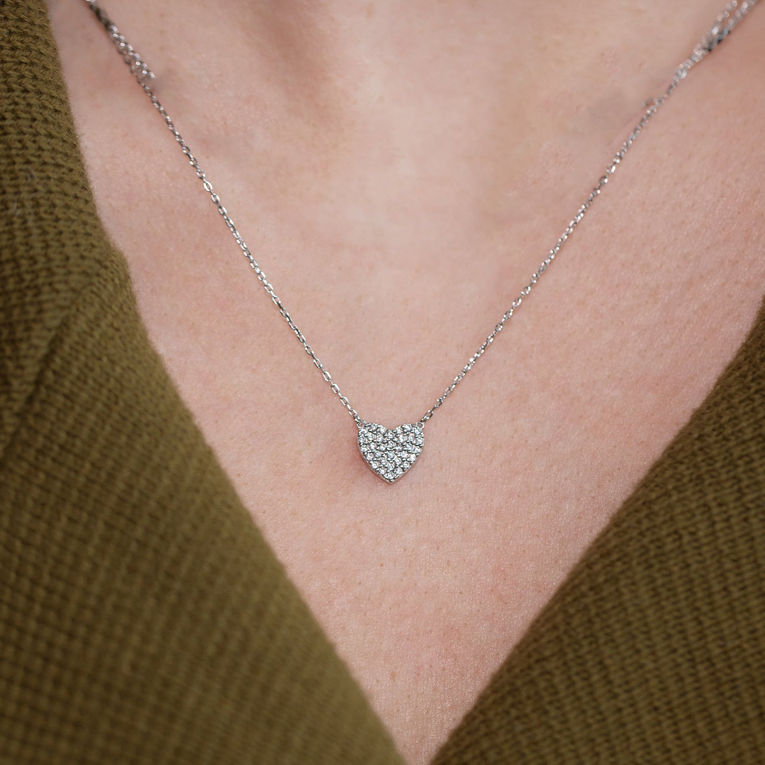 Crystal Heart Necklace – Bearfruit Jewelry Crystal Heart Necklace – Bearfruit Jewelry