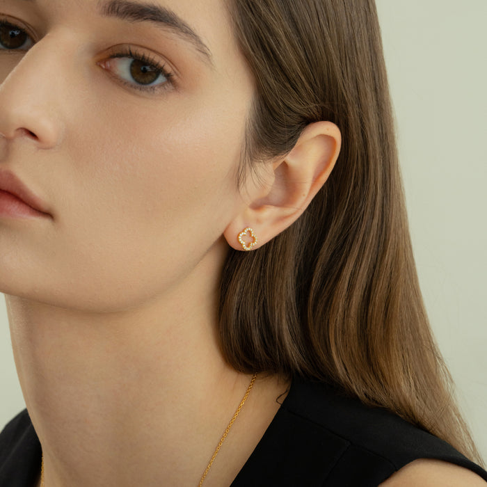Aria Clover Stud Earrings