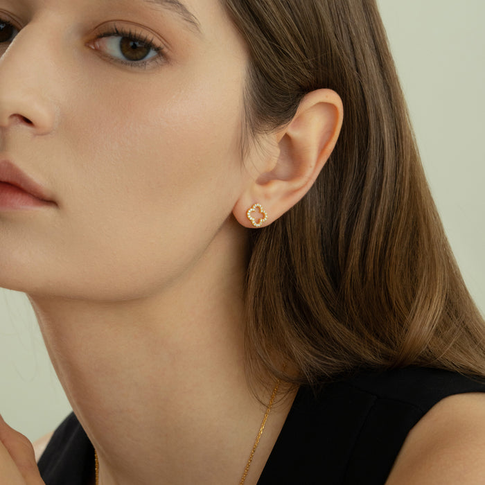 Aria Clover Stud Earrings