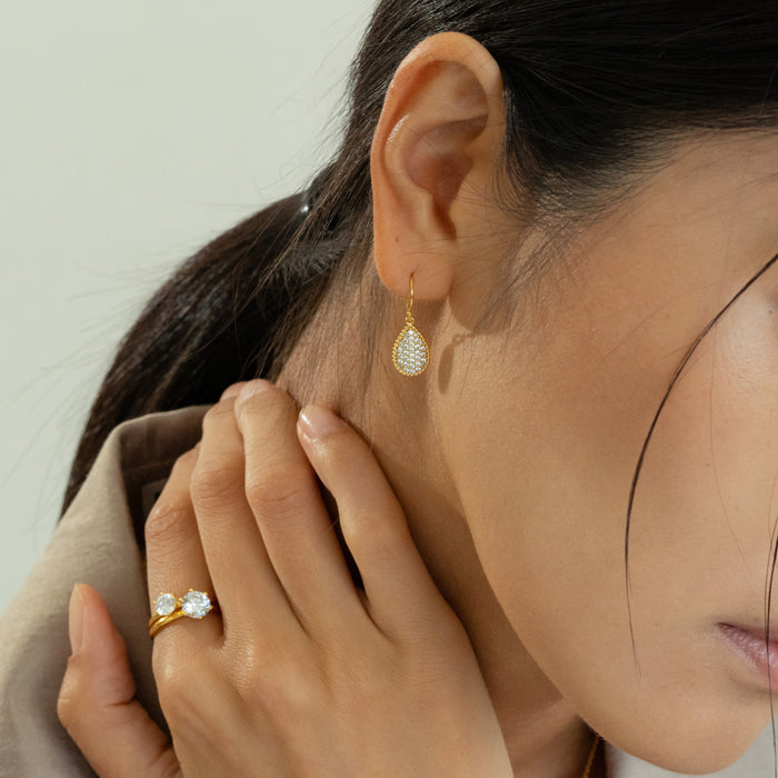 Leah Crystal Teardrop Earrings