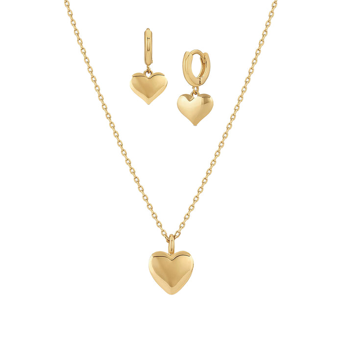 Puffed Heart Huggies Set