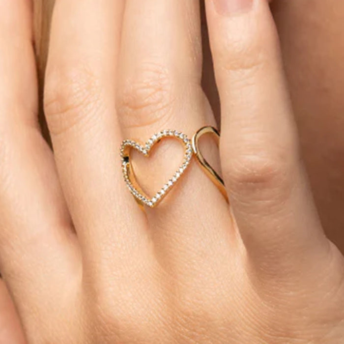 Mae Triple Heart Statement Ring