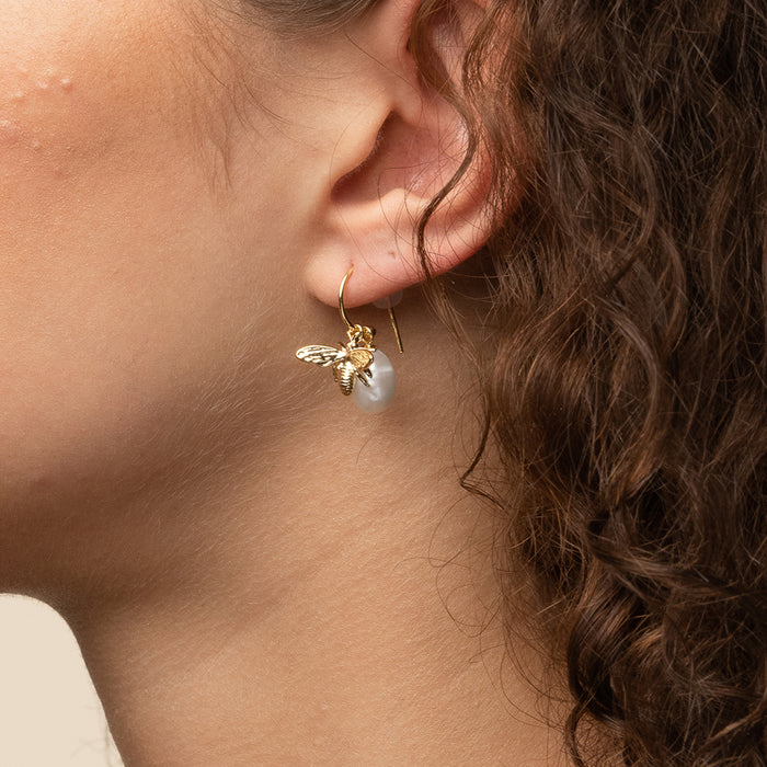 Bee Pearl Earrings